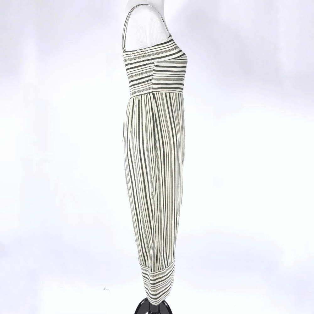 Price firm! Japna Gray White Striped Jumpsuit - Picture 5 of 8